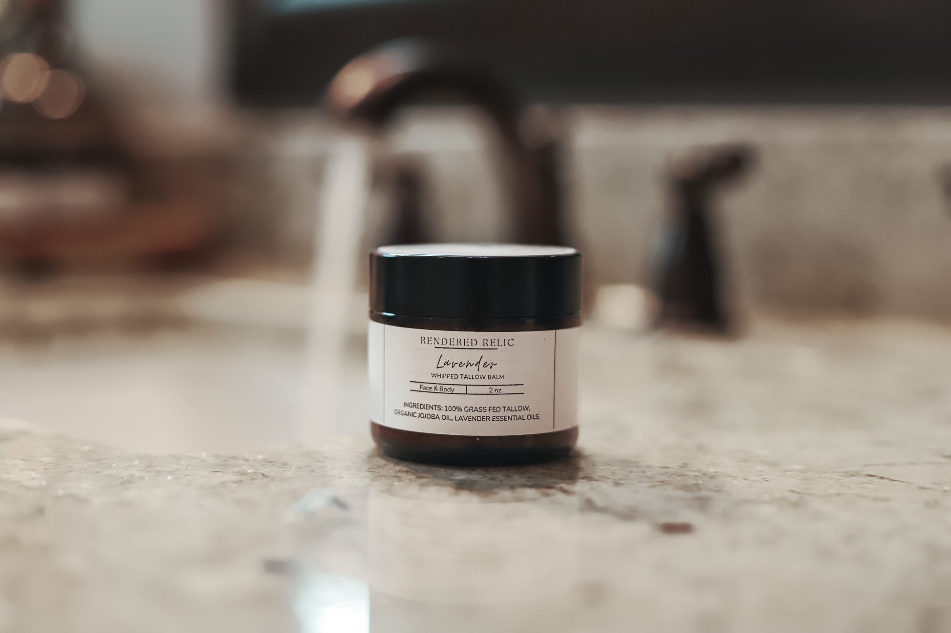 Rendered Relic whipped tallow balm offers a velvety texture soothing aroma of Lavender perfect for face and body. This modest cream boasts a treasure trove of benefits made of clean natural organic ingredients working harmoniously with your skins oils for a hydrating glowing finish! 